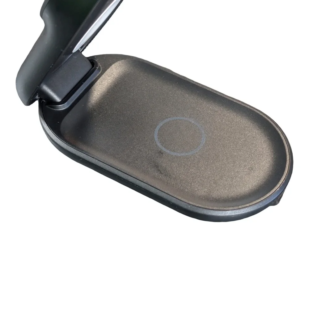 Qq4U Belkin 3-in-1 Foldable Magnetic Charging Stand 25W Qi2 MagSafe iPhone Black
